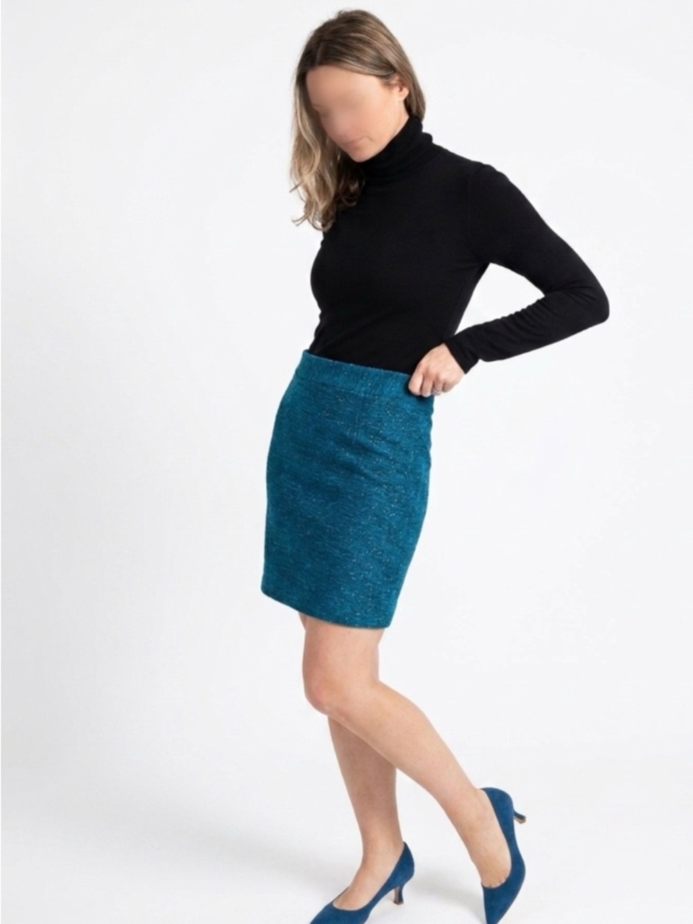 Proenza Schouler | Teal Tweed Pencil Skirt